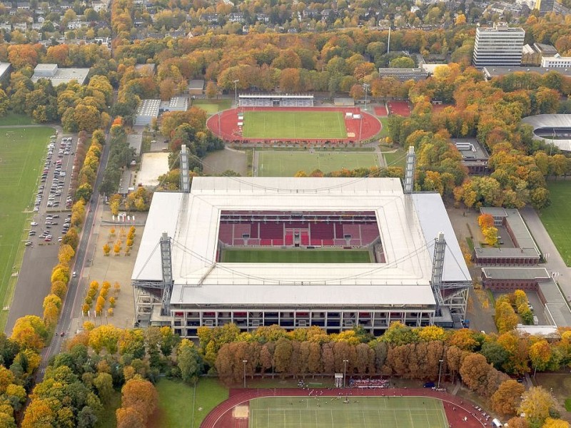 Luftbild, ReviuerEnergieStadion, 1.FC Koeln, Rhein-Energie-Stadion, 2.Bundesliga,  Koeln, Rheinland, Nordrhein-Westfalen, Deutschland, Europa