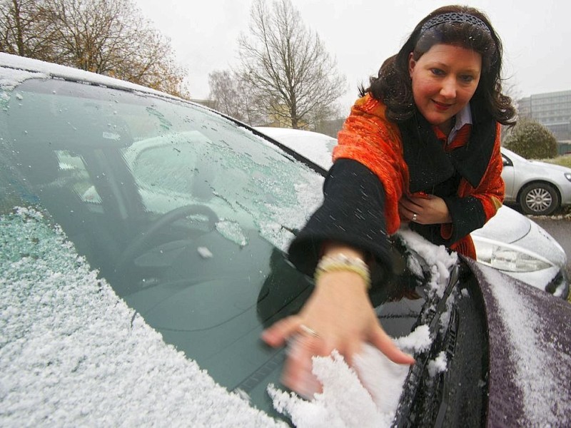 Der erste Schnee in Lüdenscheid.