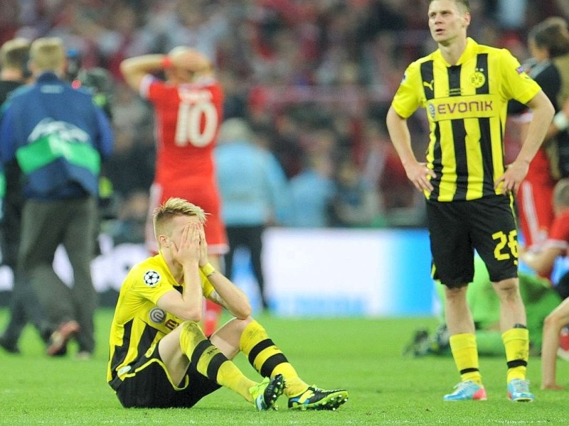 Nach der 1:2-Niederlage gegen den FC Bayern waren die Spieler von Borussia Dortmund enttäuscht.