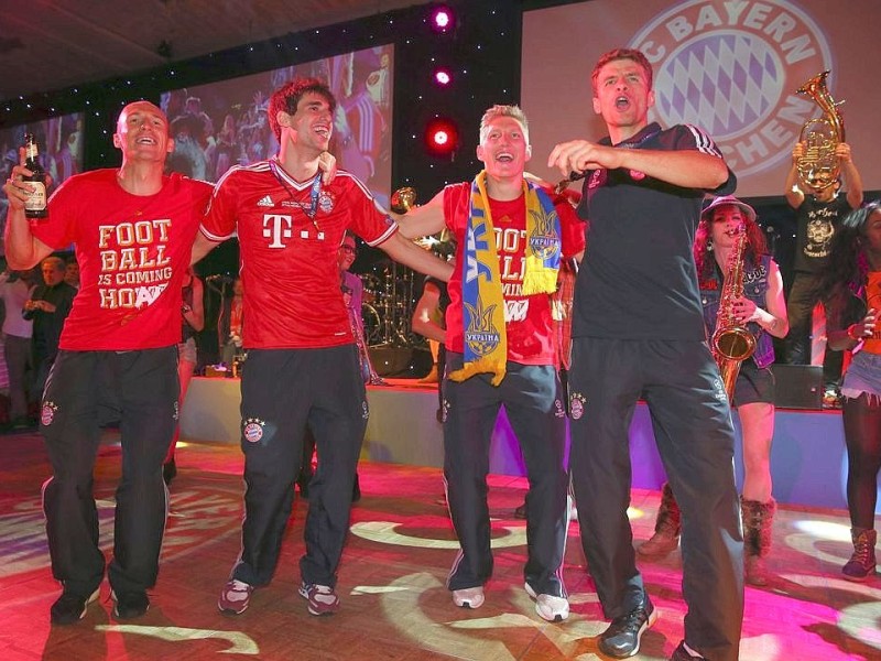 Arjen Robben, Javi Martinez, Bastian Schweinsteiger und Thomas Müller.