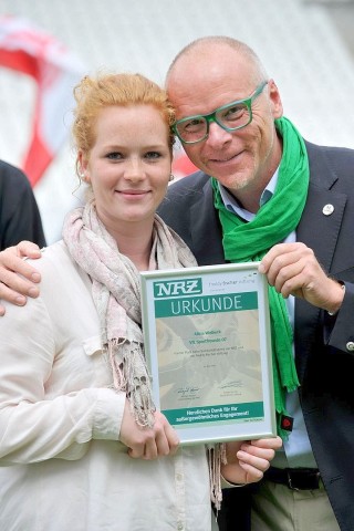 Der Solidaritätspreis von NRZ und Freddy Fischer Stiftung wird den Preisträgern am Sonntag, 30.06.2013 im Essener RWE-Stadion überreicht.