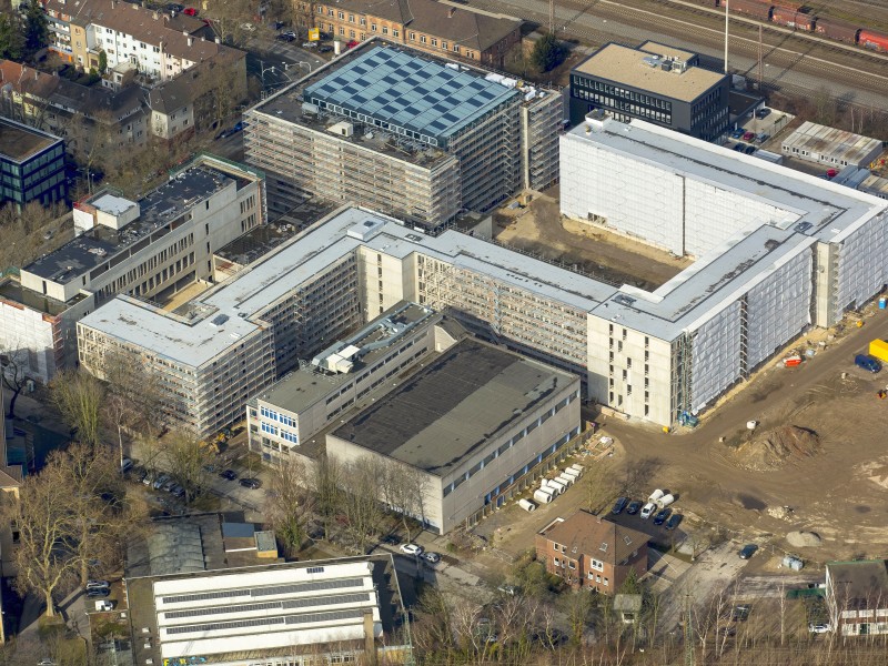 neues Justizzentrum an der Fiege-Braurei mit Anwältehaus,  Bochum, Ruhrgebiet, Nordrhein-Westfalen, Deutschland