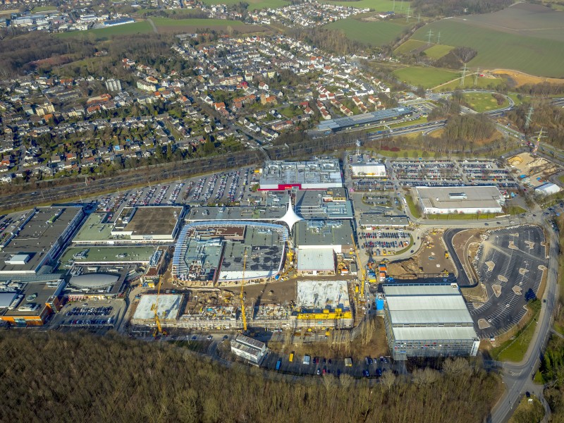 Ruhrpark Einkaufszentrum im Umbau,  Bochum, Ruhrgebiet, Nordrhein-Westfalen, Deutschland