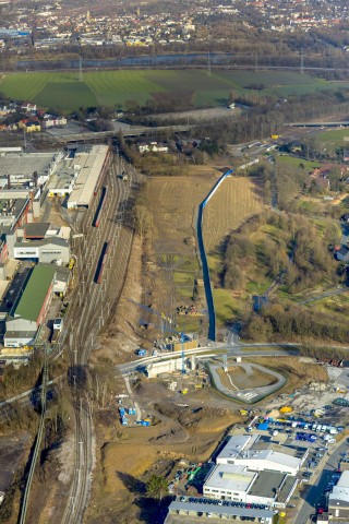 Autobahnverbindung zwischen A44 und Opel-Ring,  Bochum, Ruhrgebiet, Nordrhein-Westfalen, Deutschland