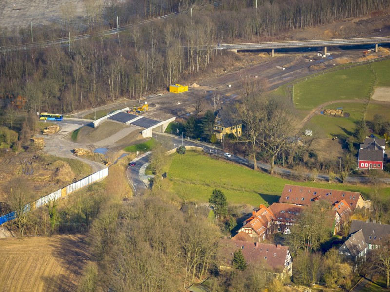 Autobahnverbindung zwischen A44 und Opel-Ring,  Bochum, Ruhrgebiet, Nordrhein-Westfalen, Deutschland