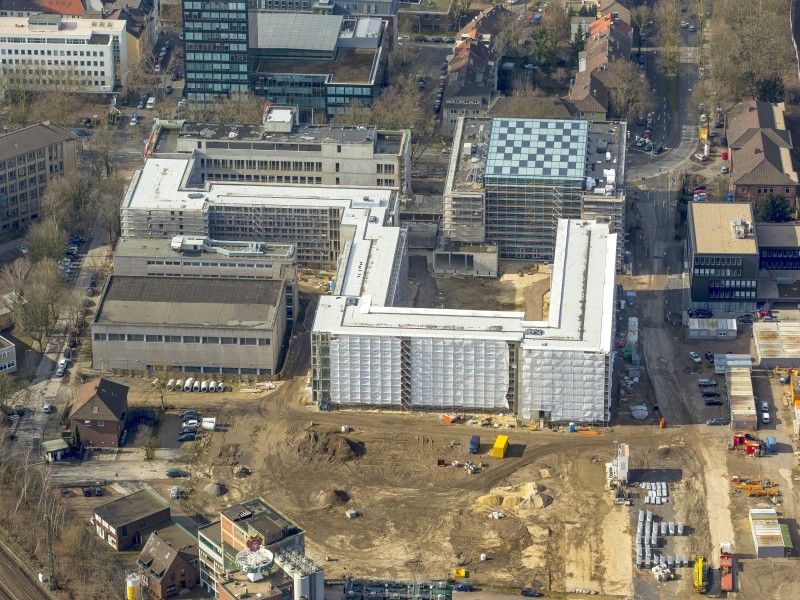 neues Justizzentrum an der Fiege-Braurei mit Anwältehaus,  Bochum, Ruhrgebiet, Nordrhein-Westfalen, Deutschland