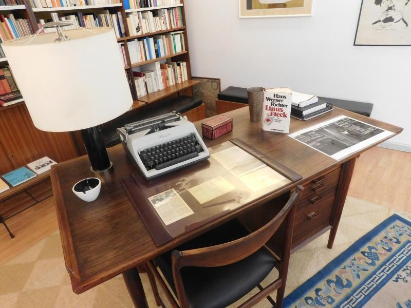 Auf ihr hat er oft getippt: Hans Werner Richters Schreibmaschine ist in dem Museum in Bansin zu sehen, das ihm gewidmet ist.