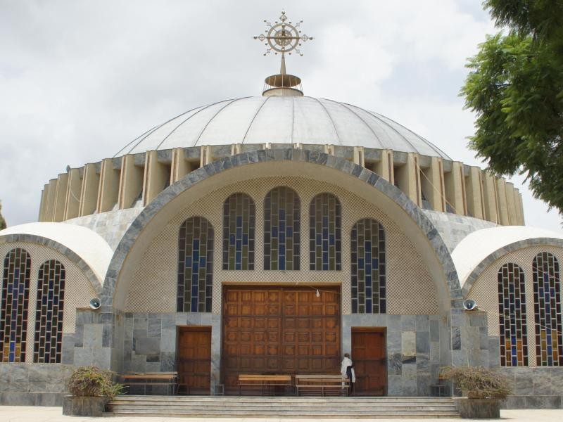 Die neue Kirche der Heiligen Maria von Zion wurde in den 1950er Jahren von Kaiser Haile Selassie gebaut.