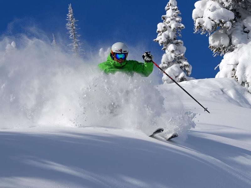 Tree Skiing nennen sie in Steamboat das Skifahren zwischen den verschneiten Bäumen - und der trockene Pulverschnee wird Champagne Powder genannt.