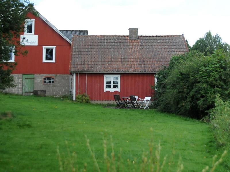 Auf den ersten Blick wirkt der Hof in Hultet typisch schwedisch. Die Tiere, die hier leben, sind allerdings nicht typisch schwedisch: Es sind Alpakas.