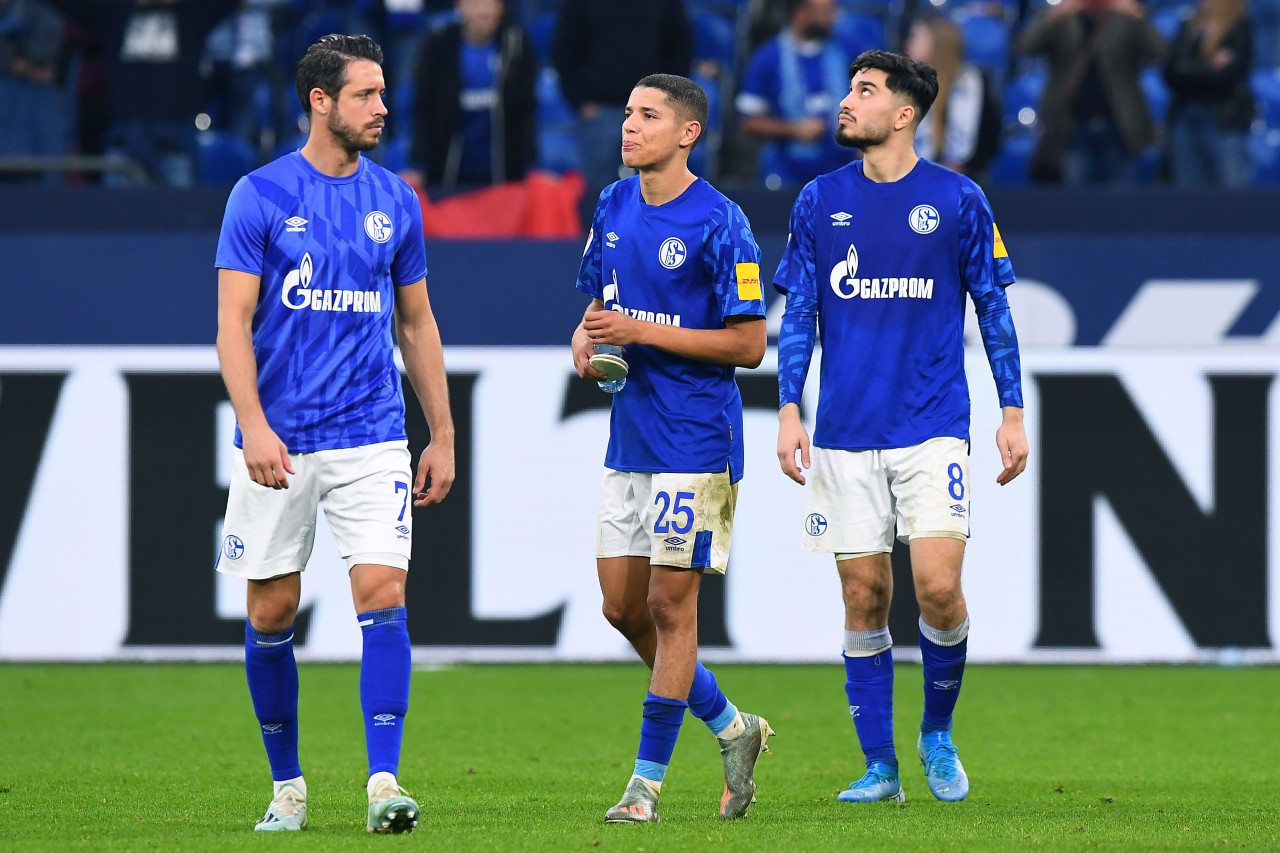 Mark Uth, Amine Harit und Suat Serdar (v.l.) wollen nie mehr für Schalke spielen.