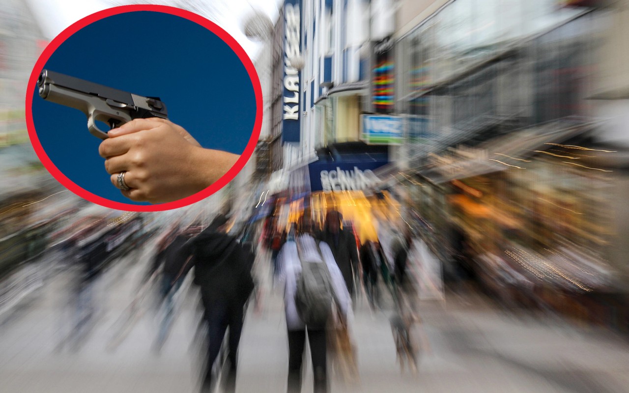 In Wuppertal musste die Polizei in der Innenstadt einen mit Messer und Pistole bewaffneten Mann niederschießen. (Symbolbild)