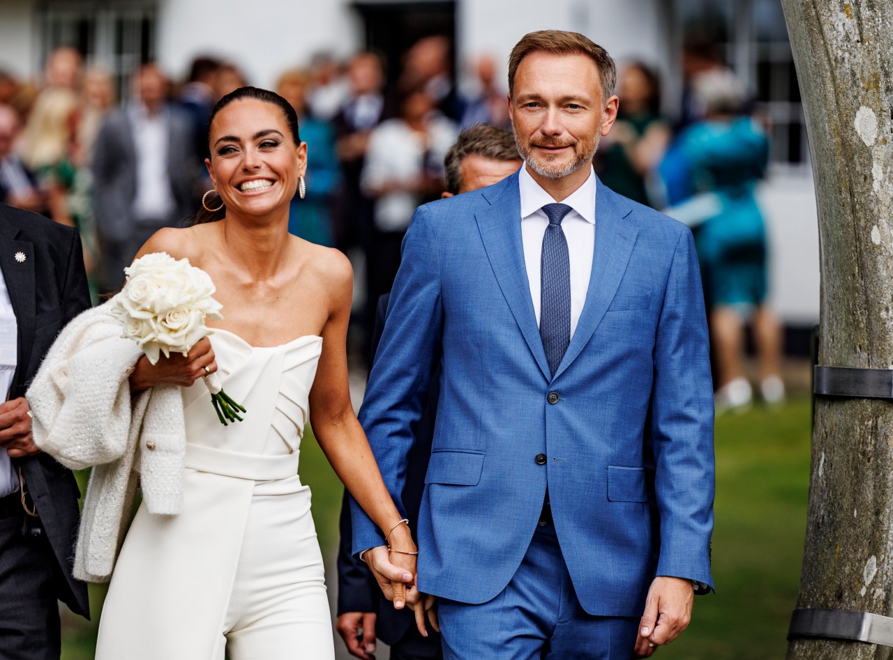 Feierten ihre Hochzeit groß auf Sylt: Christian Lindner und Franca Lehfeldt. 