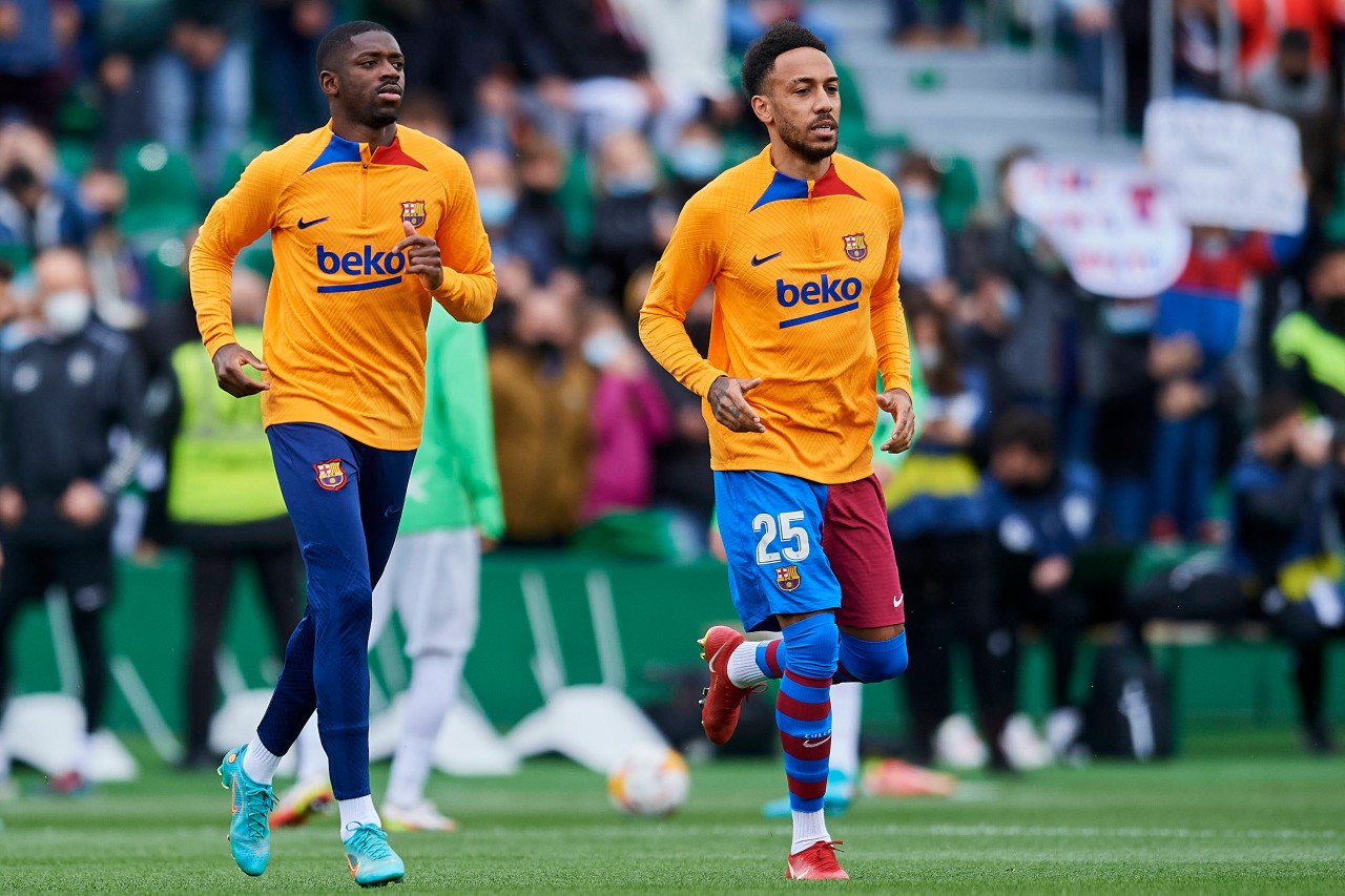 Dembele und Aubameyang spielen seit Januar 2022 gemeinsam in Barcelona.