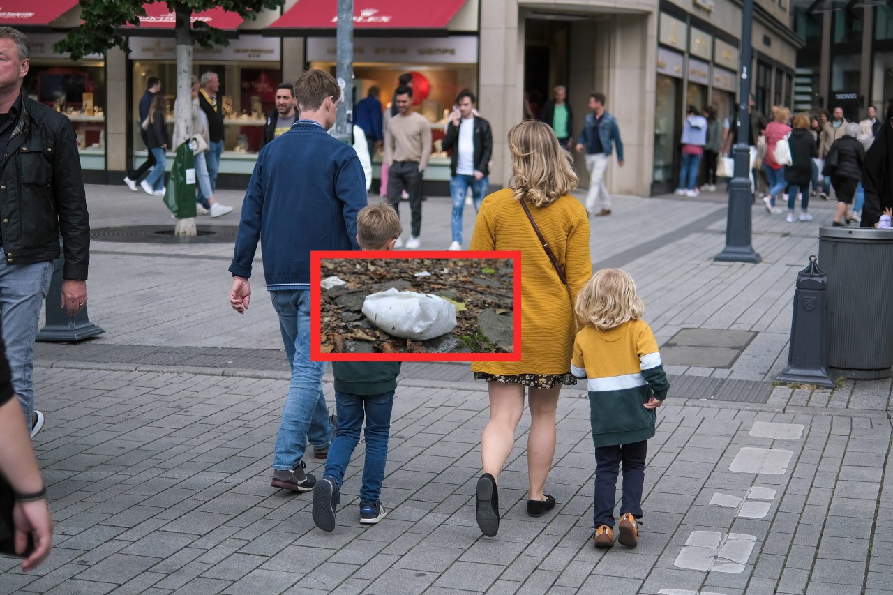 In Düsseldorf hat ein Mann auf der Kö eine volle Windel entsorgt (Symbolfoto).