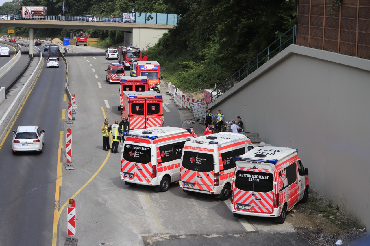 Unfall auf der A52 in Essen.