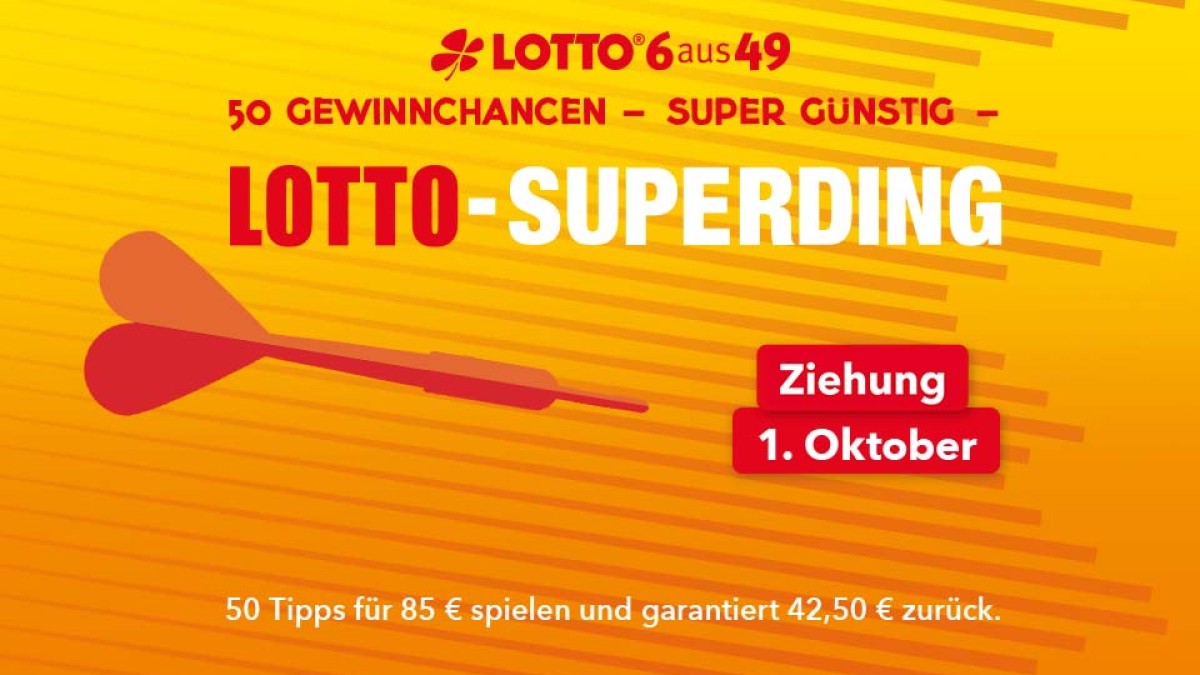 Das Lotto-SuperDing ist immer sehr begehrt und meist schnell ausverkauft, denn nur damit kann man so günstig wie nie bei LOTTO 6aus49 teilnehmen.