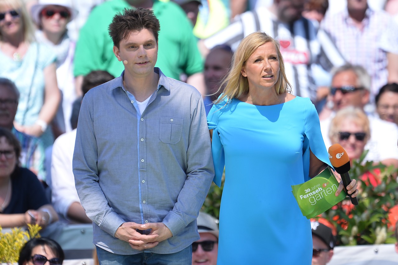 Andrea Kiewel und Lutz van der Horst standen schon 2015 gemeinsam beim ZDF-„Fernsehgarten“ vor der Kamera.