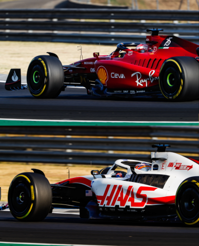 Ferrari und Haas im Vergleich.