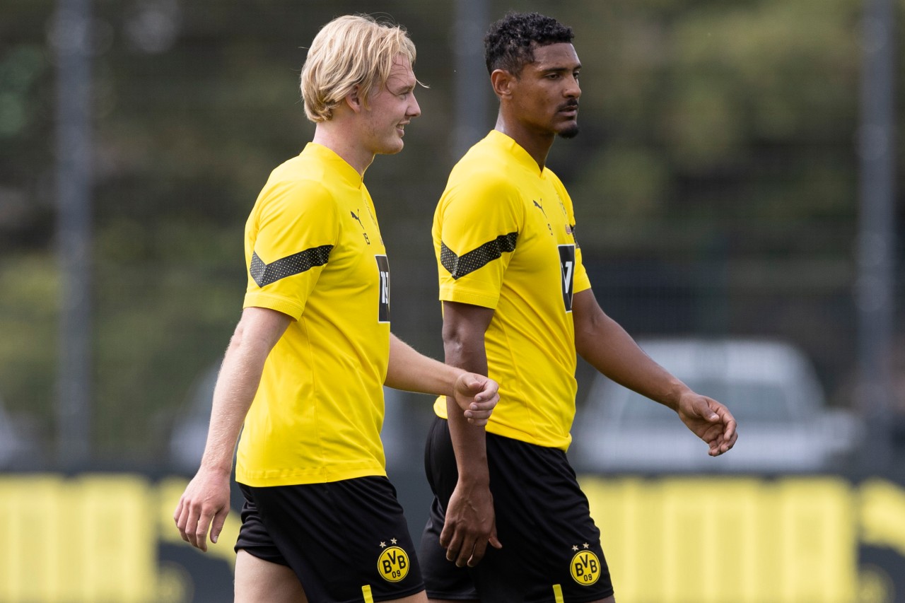 BVB-Stars Sebastien Haller (r.) und Julian Brandt.