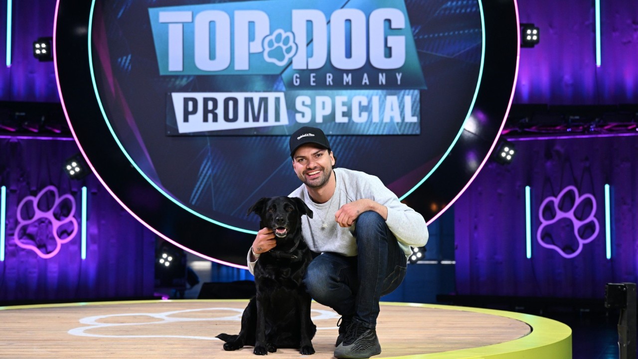 Gemeinsam mit Labrador Chloé nahm Jimi Blue Ochsenknecht an „Top Dog Germany“ teil.