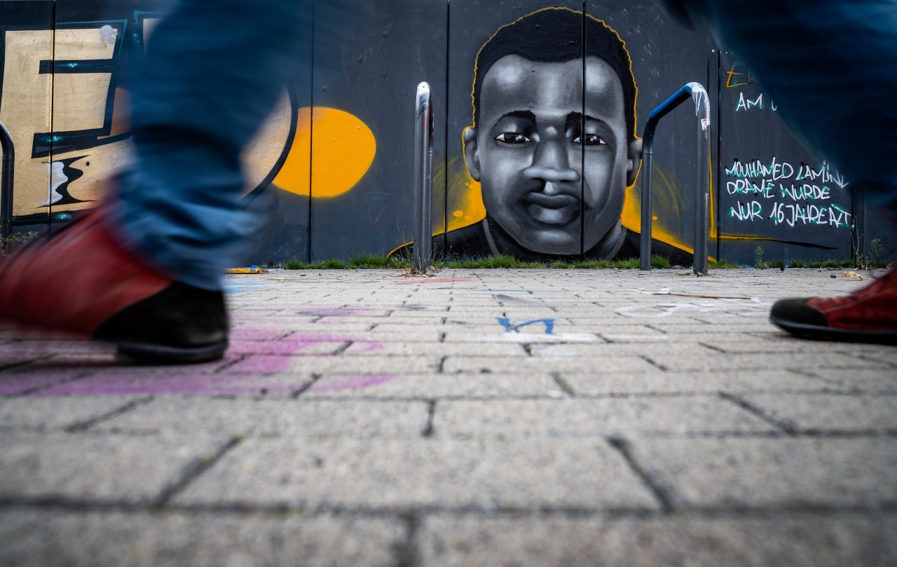 Dortmund: So sah das Graffito von Mouhamed D. vor der Schmiererei aus. 