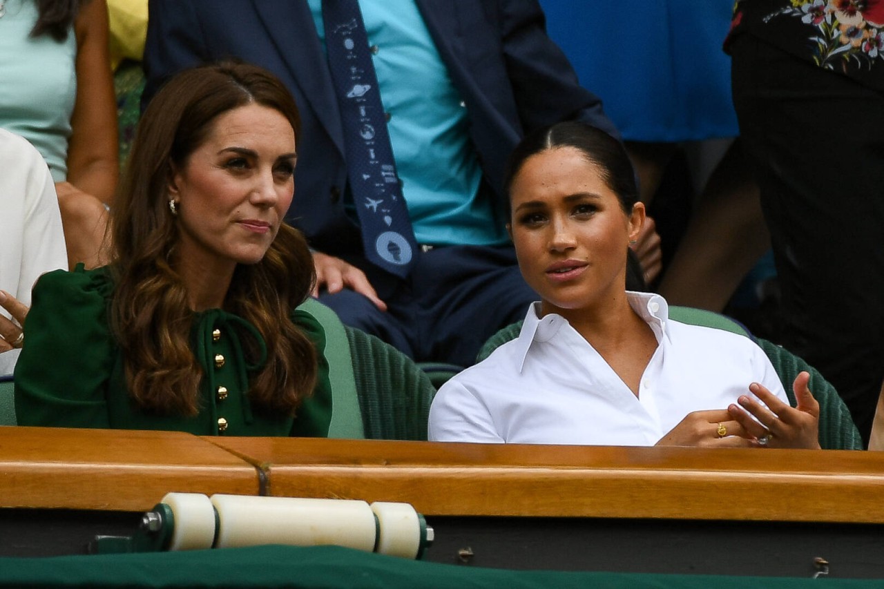 Kate Middleton und Meghan Markle, hier im Juli 2019, waren nicht dabei, als Queen Elizabeth II. starb.