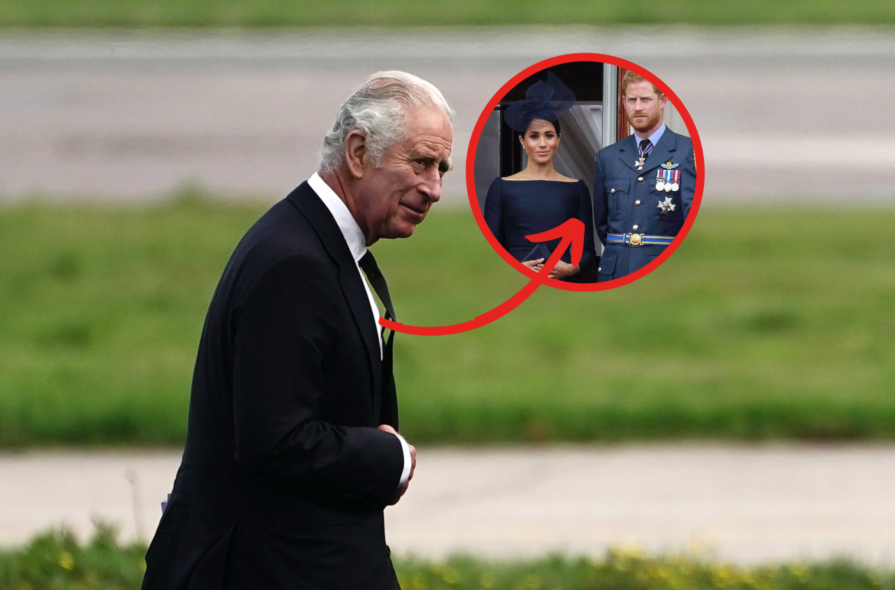 König Charles III. erwähnte in seiner Rede auch seinen Sohn Prinz Harry und dessen Frau Meghan. König Charles III. erwähnte in seiner Rede auch seinen Sohn Prinz Harry und dessen Frau Meghan.