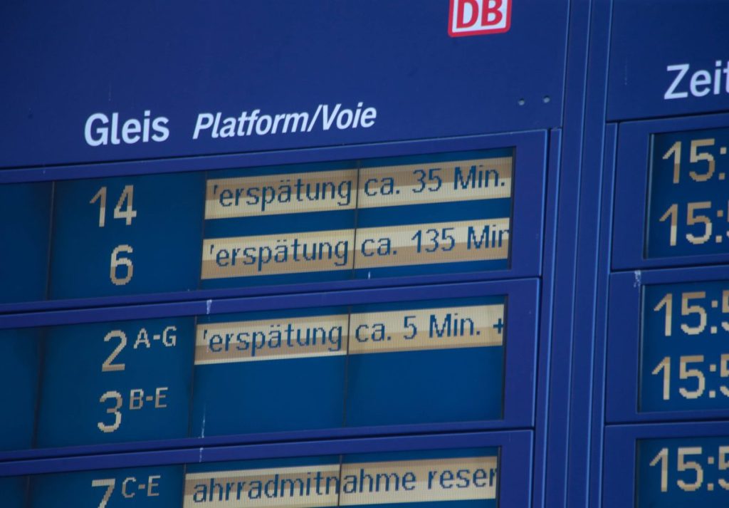 Deutsche Bahn: Zahlreiche Verspätungen an deutschen Bahnhöfen.
