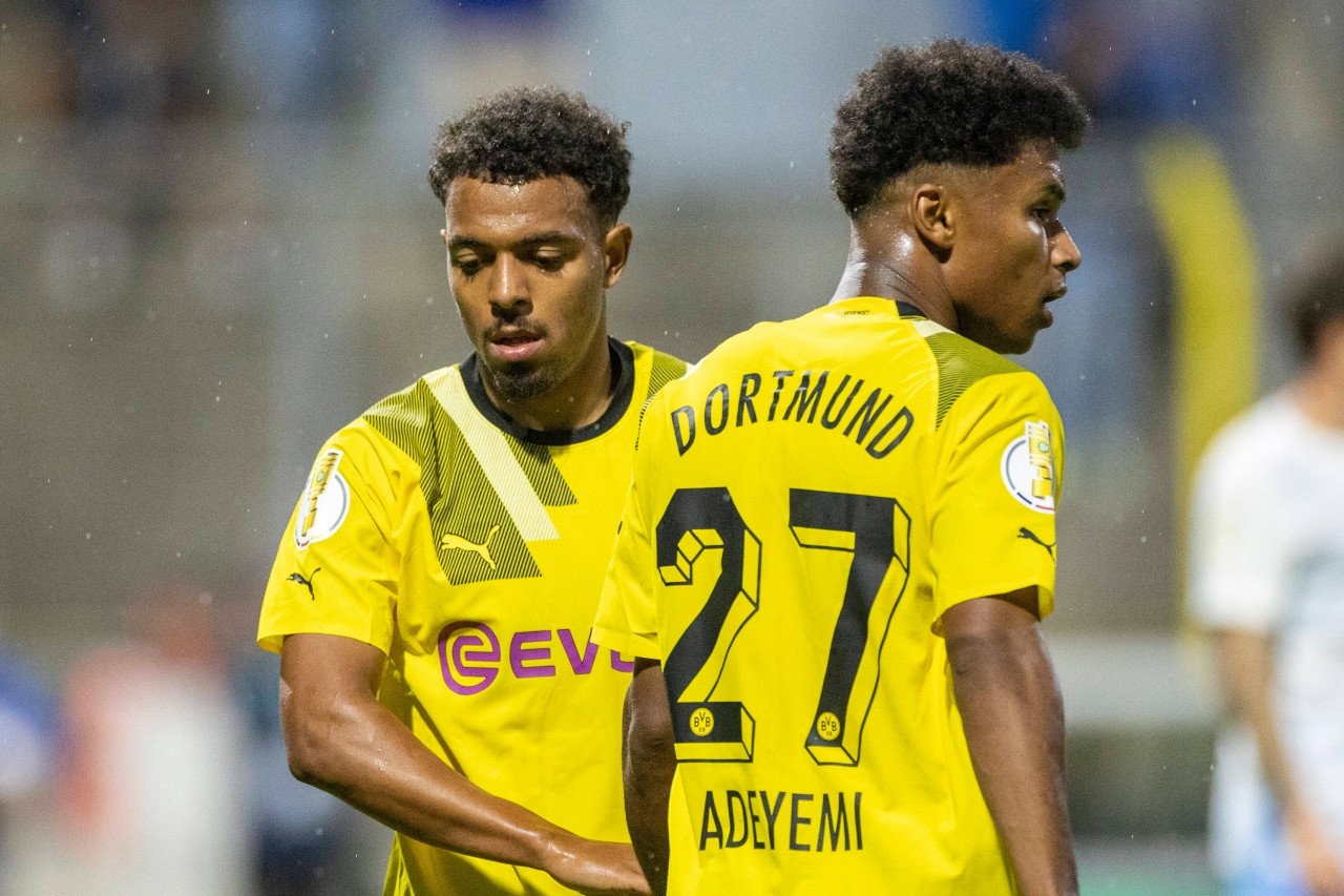 Für Borussia Dortmund standen Donyell Malen (l.) und Karim Adeyemi erst zweimal zusammen auf dem Platz.