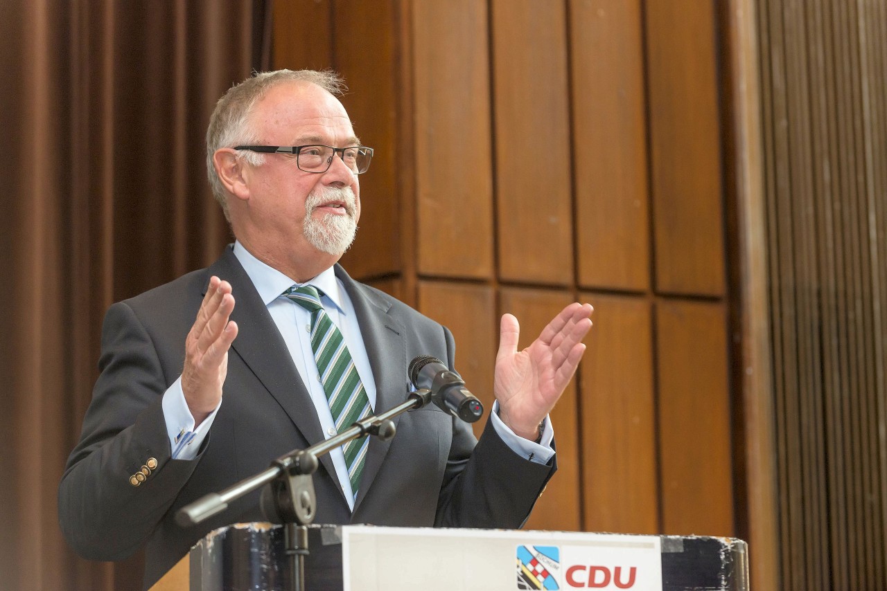 CDU-Kandidat Klaus Franz nach seiner Nomierung beim Kreisparteitag der Christdemokraten in Wattenscheid.