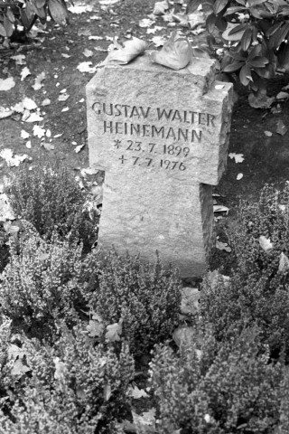 Grab des ehemaligen Bundespräsidenten Gustav Heinemann auf dem Parkfriedhof in Essen. (Archivbild, 1988)