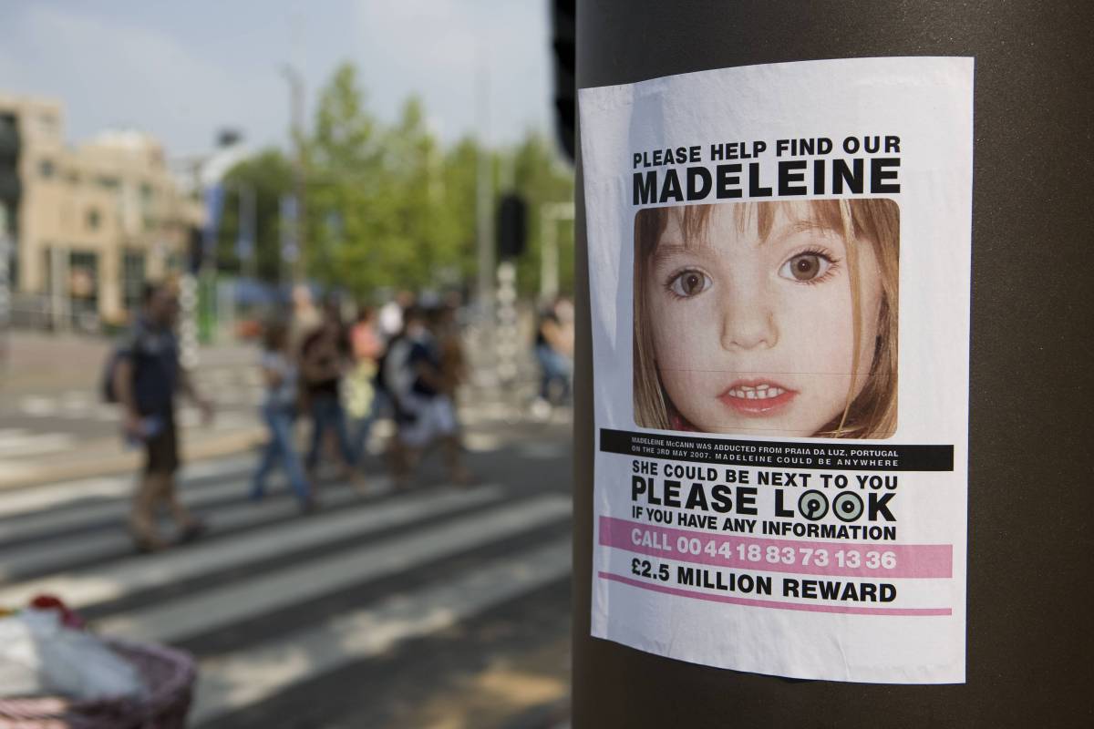 Vermissten-Plakat der seit 2007 verschwundenen Maddie McCann