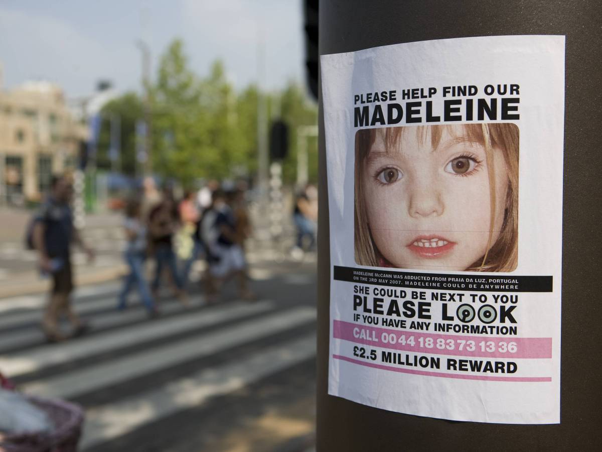 Vermissten-Plakat der seit 2007 verschwundenen Maddie McCann