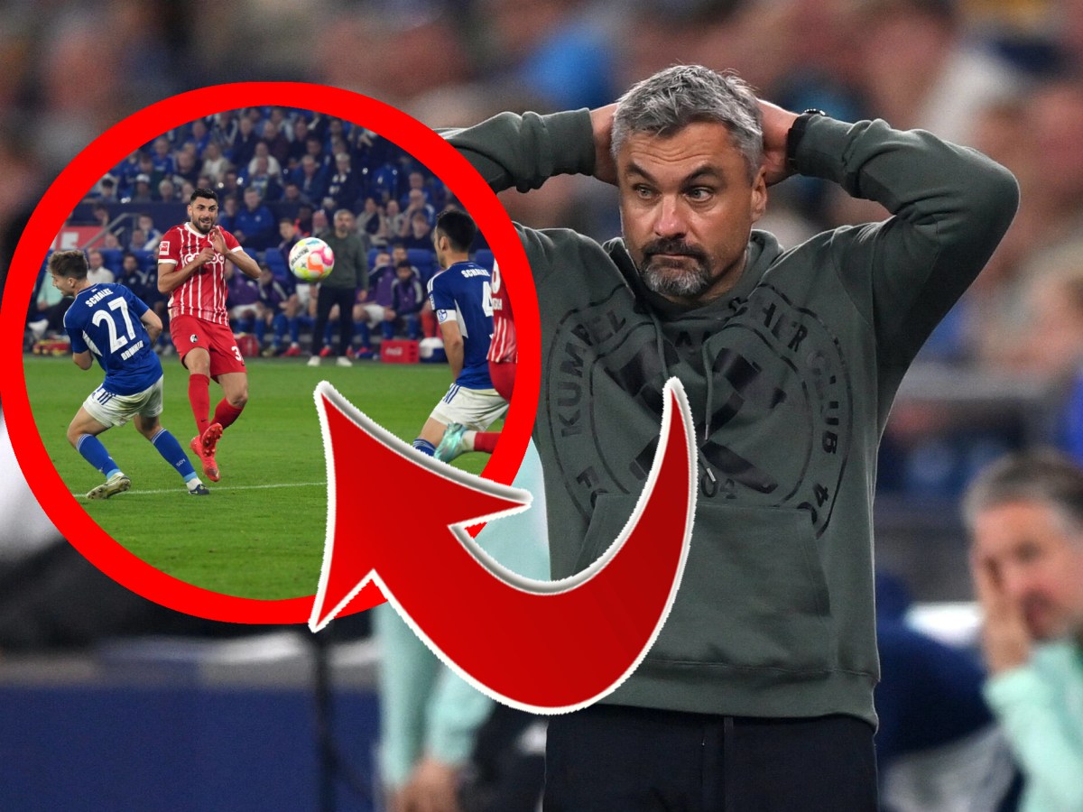 Schalke-Trainer Thomas Reis guckt frustriert.