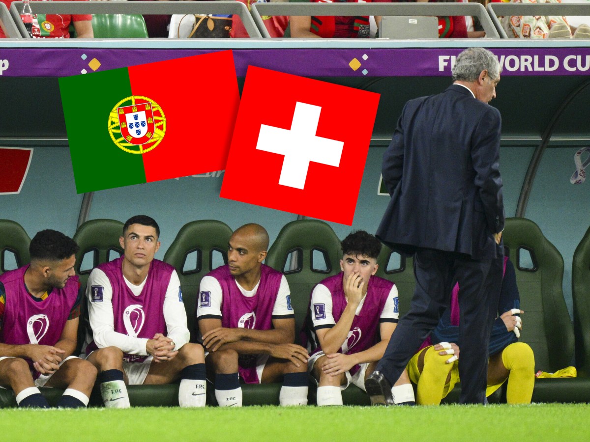 Cristiano Ronaldo auf Portugals Reservenbank.