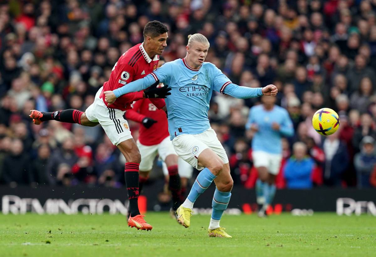 Erling Haaland brachte gegen Manchester United keine gute Leistung.