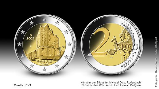 Die neue Hamburger 2-Euro-Münze