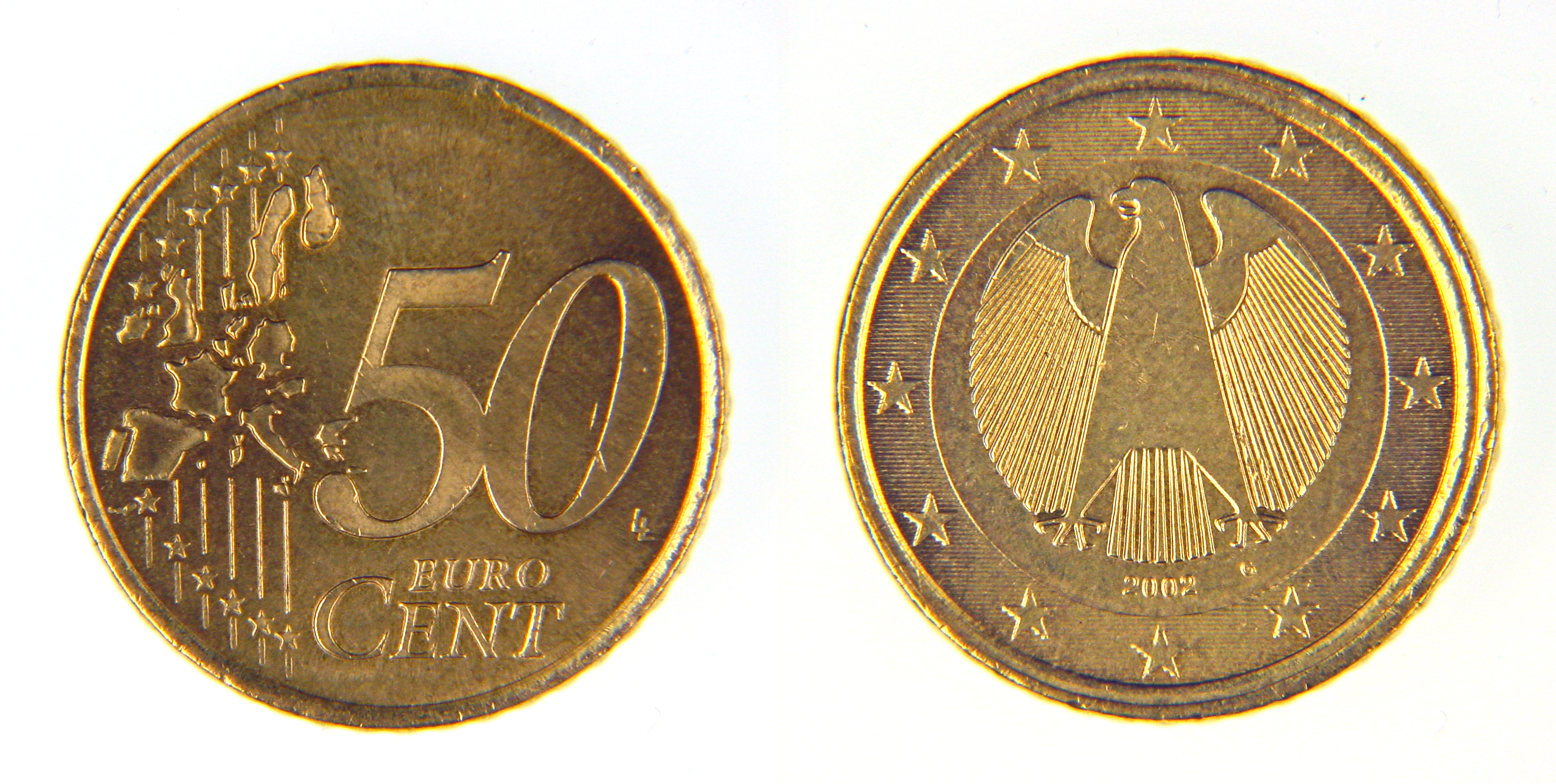 50-Cent-Münze mit Bundesadler