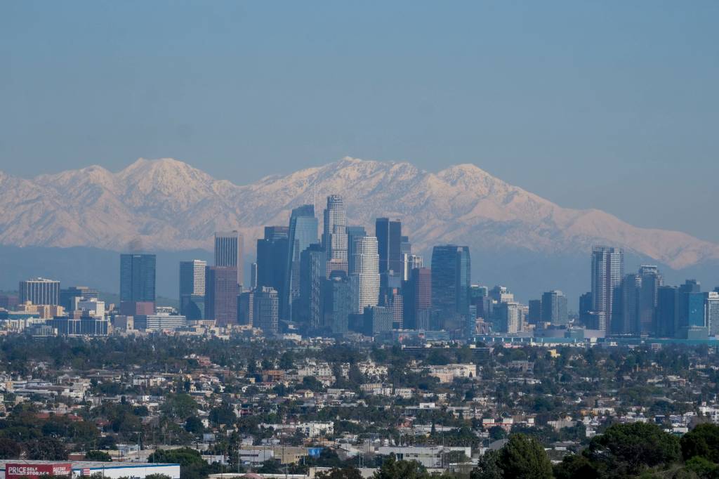Die Skyline der US-Stadt Los Angeles.