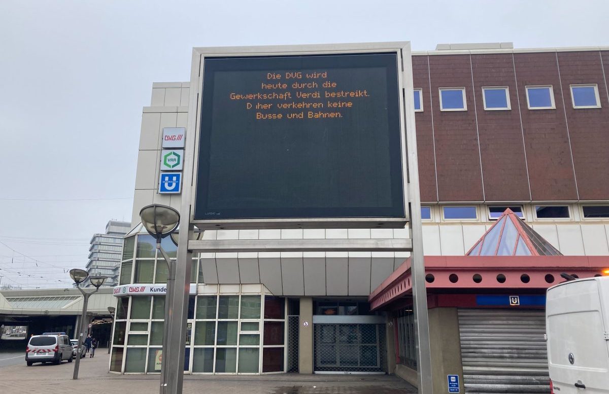 Bahnstreik in Duisburg DVG streikt