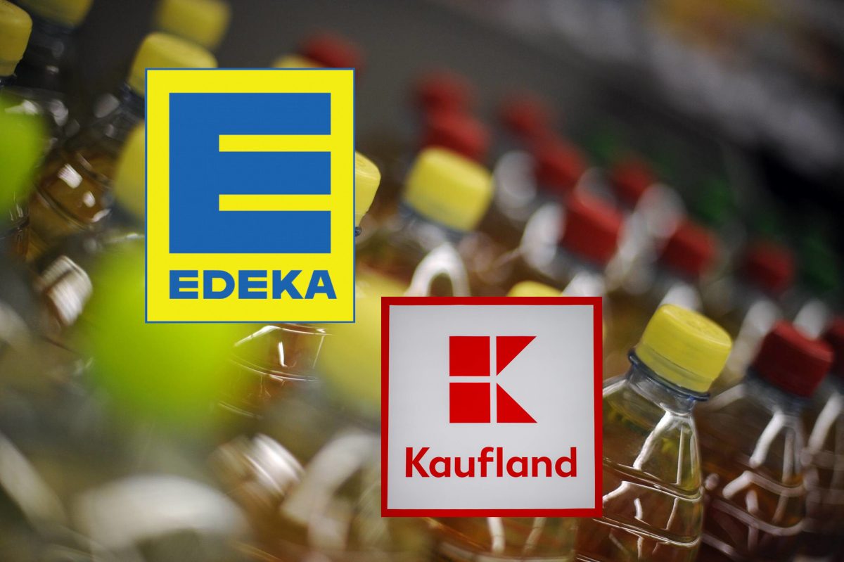 Edeka, Kaufland & Co. Logo Getränke-Flaschen