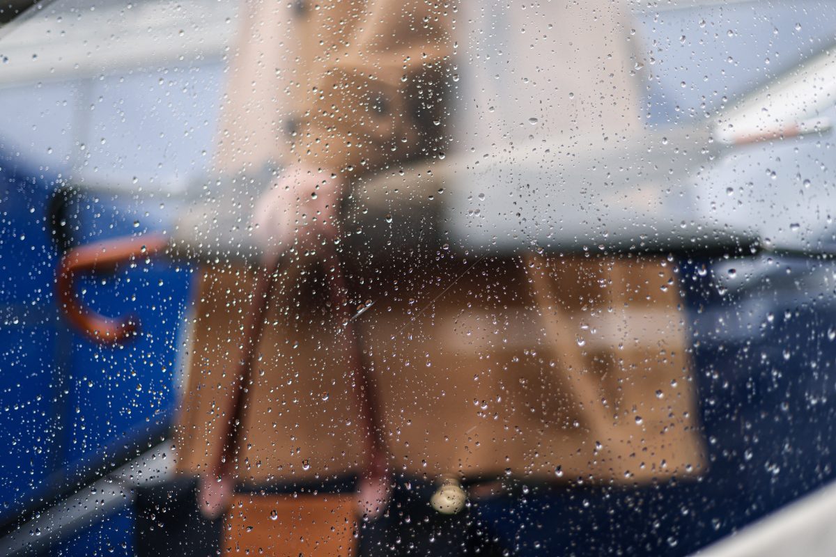 Regen Auto Fensterscheibe