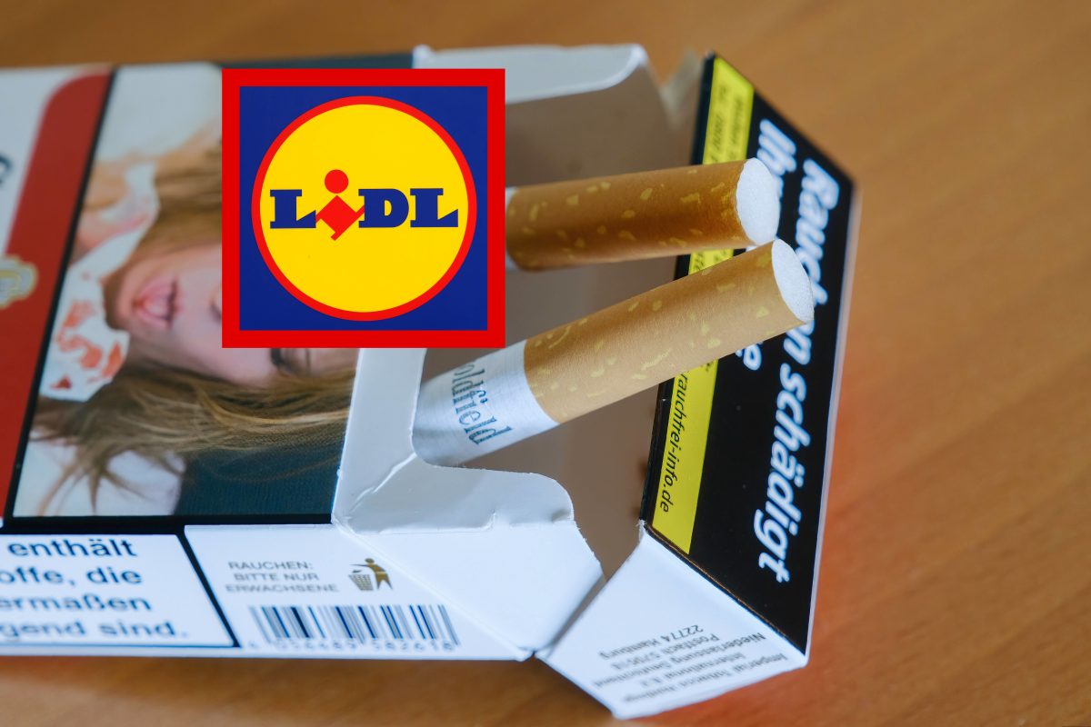 Lidl-Logo auf Zigarettenpackung