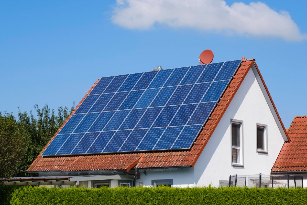 Photovoltaik-Anlage auf einem Einfamilienhaus