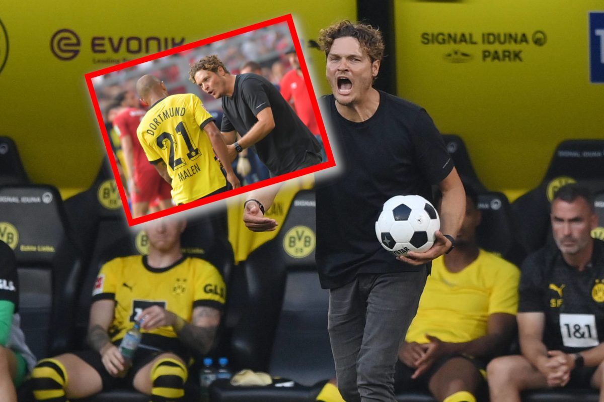 Edin Terzic wollte Donyell Malen bei Borussia Dortmund eigentlich runter nehmen.