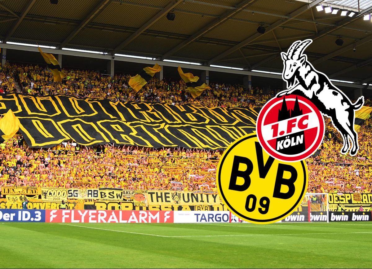 Borussia Dortmund und der 1. FC Köln messen sich.
