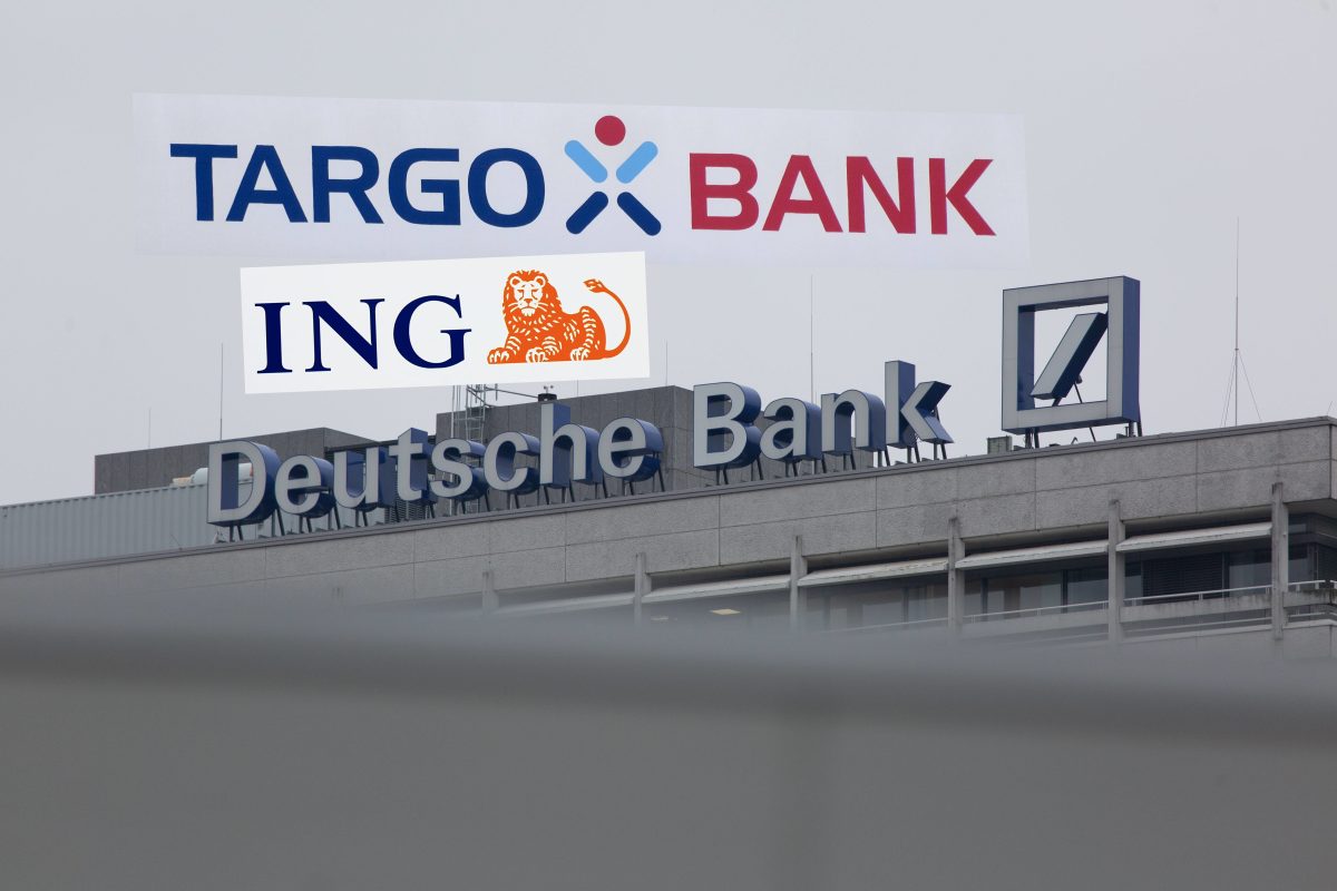 Deutsche Bank, Targobank und ING Logos