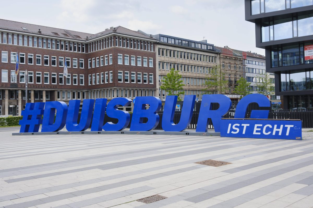 Der "Duisburg ist echt"-Schriftzug steht in der Kritik.