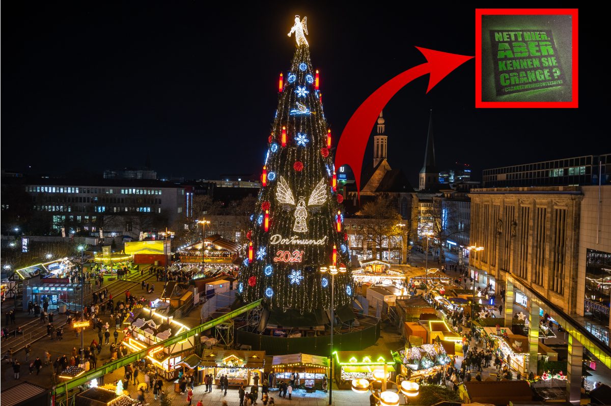 Weihnachtsmarkt Dortmund Zwischenfall vor MegaBaumAufbau DerWesten.de